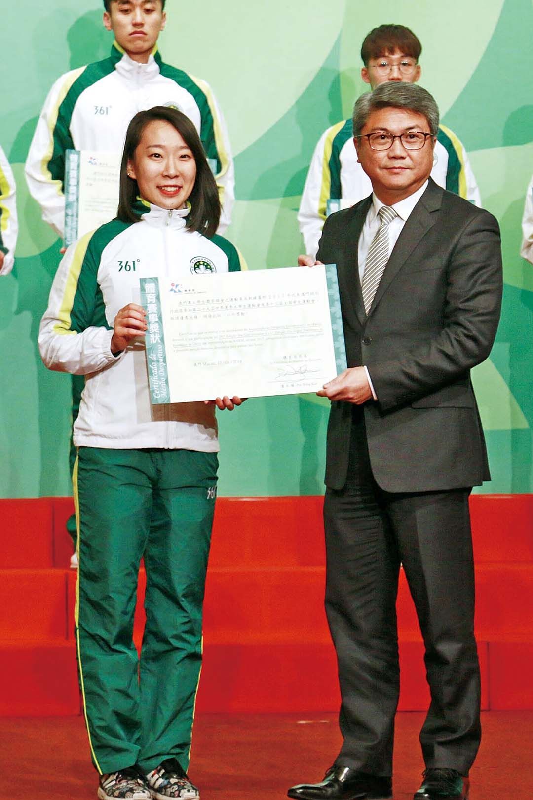 特區政府780萬犒賞本澳體育團隊